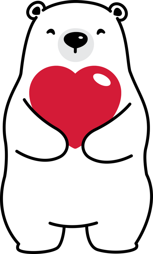 Polar Bear with Heart