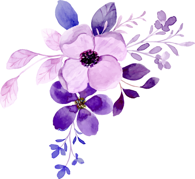 Flowers in Watercolor Style