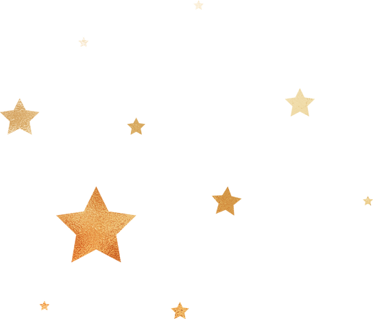 Gold New Year Stars