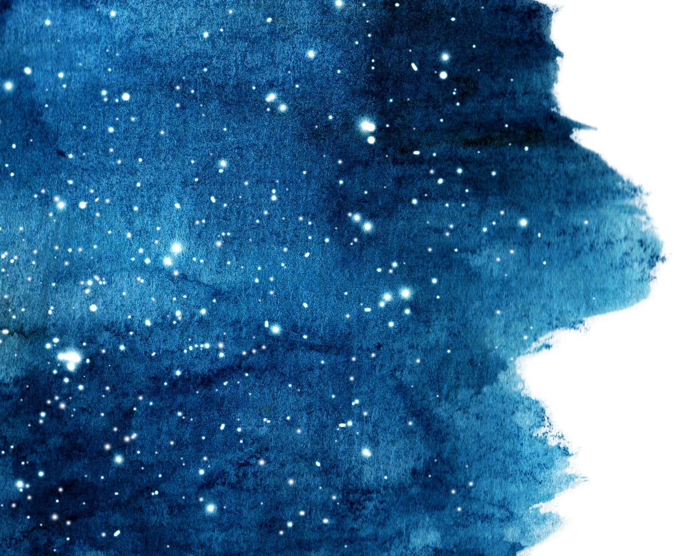 Watercolor Night Sky Background with Stars