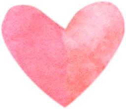 pink watercolor heart